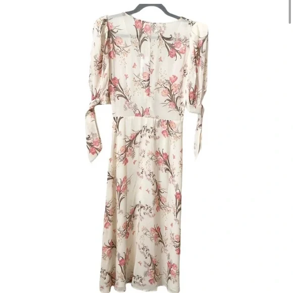 NWT Reformation Bryar Crepe Floral Button Front Midi Dress - Picture 3 of 7